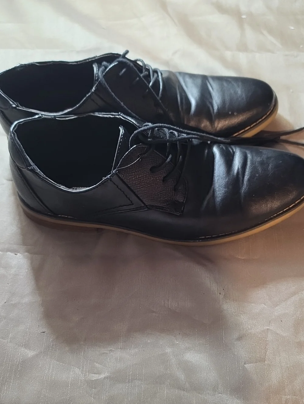 Tag Men's Black Leather Derby Shoes